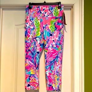 Lilly Pulitzer Luxletic high rise crop leggings.